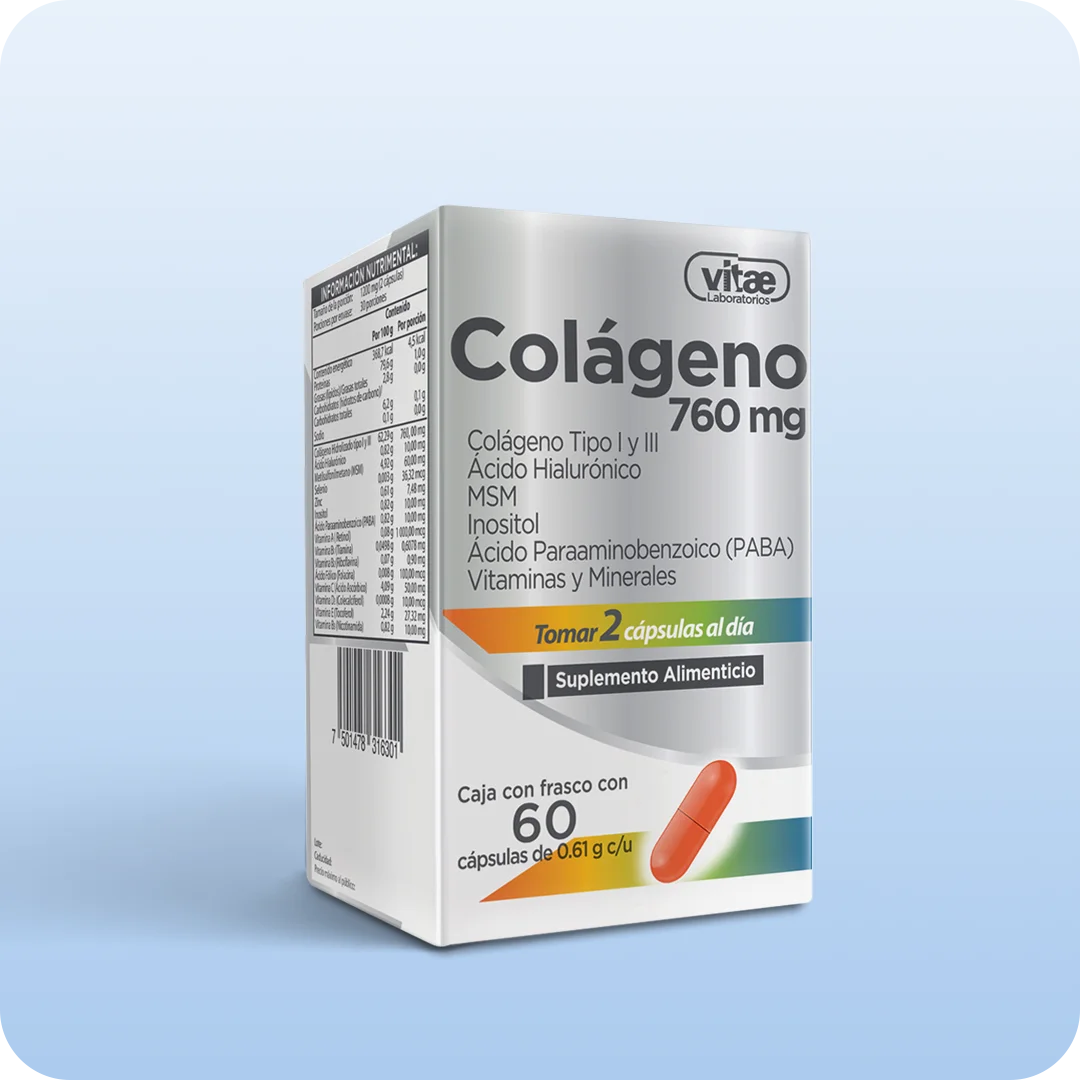 Colágeno Gelpharma 760 mg frasco con 100 cápsulas